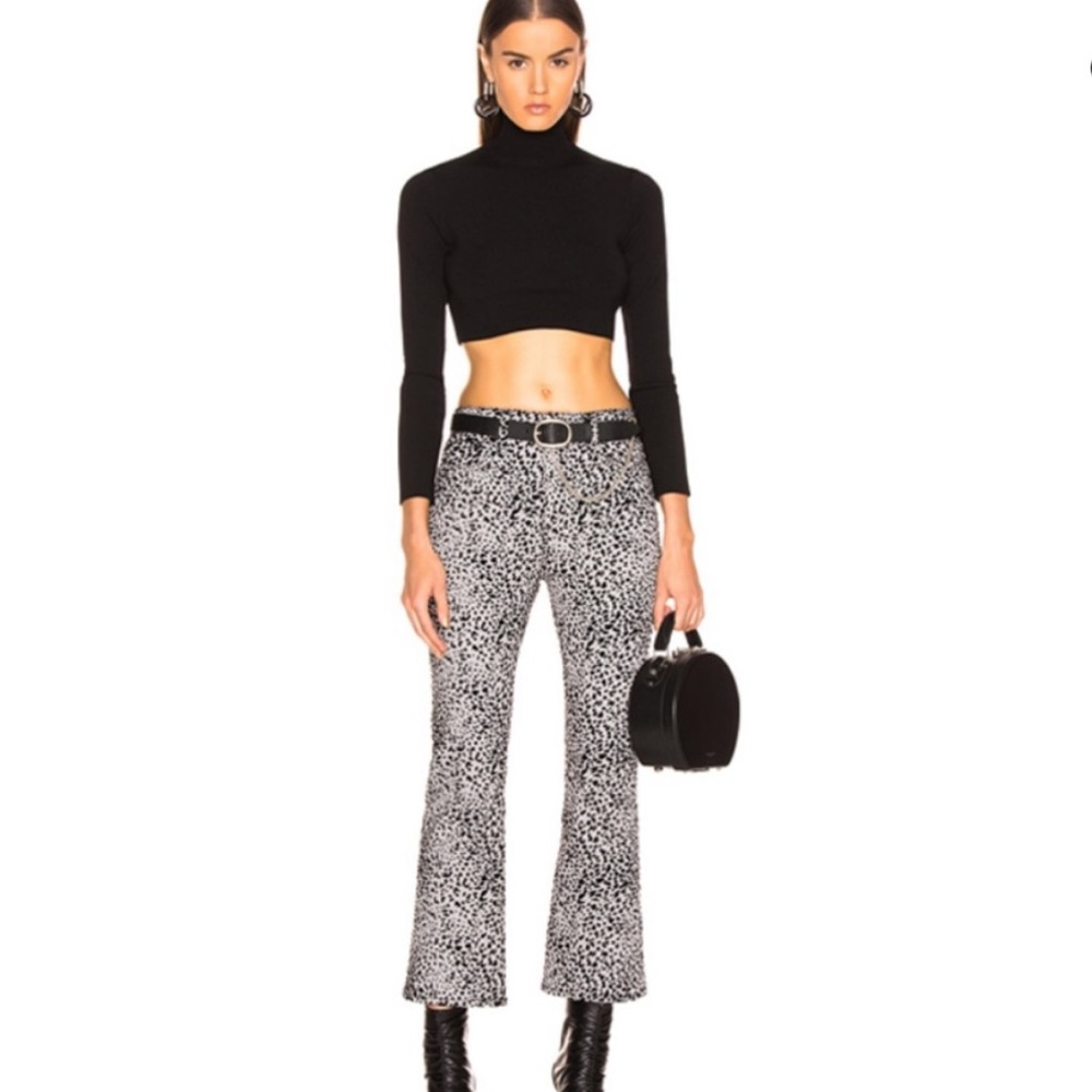 Rag & Bone Grey Cheetah Hana Jeans